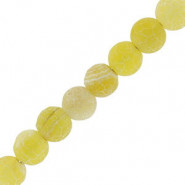 Naturstein Perlen 8mm Achat crackle Yellow frosted